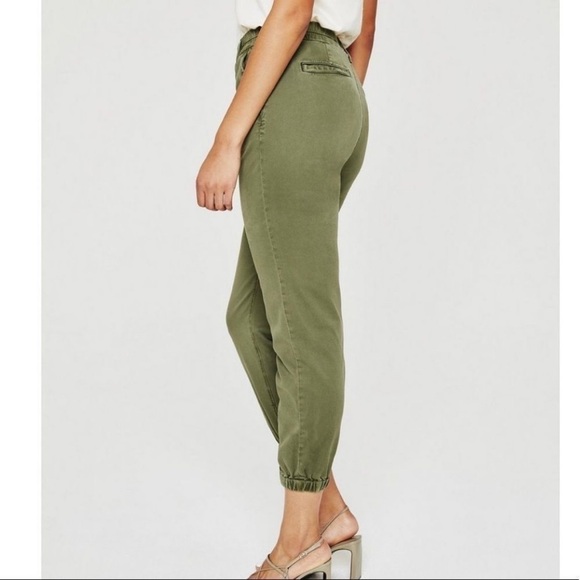 NWT Ag Adriano Goldschmied Women's Caden Jogger Trouser Pants in Green Size 26 - Picture 2 of 16